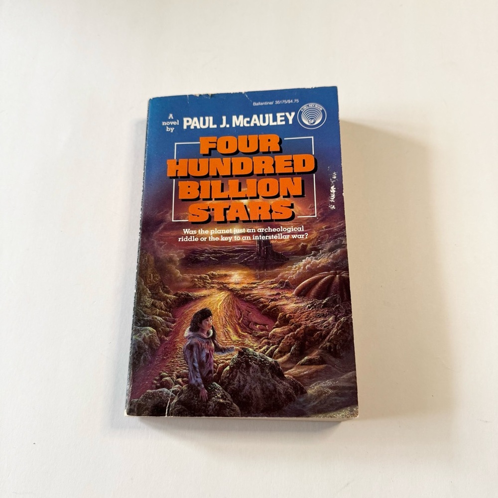 Paul J. McAuley "Four Hundred Billion Stars" Paperback - Orange/Blue Cover